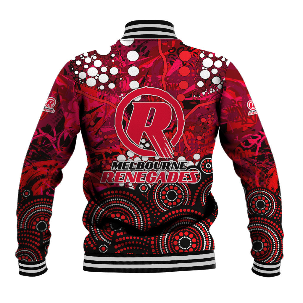 Melbourne Renegades Baseball Jacket Graffiti Urban Aboriginal Dot Abstract Design