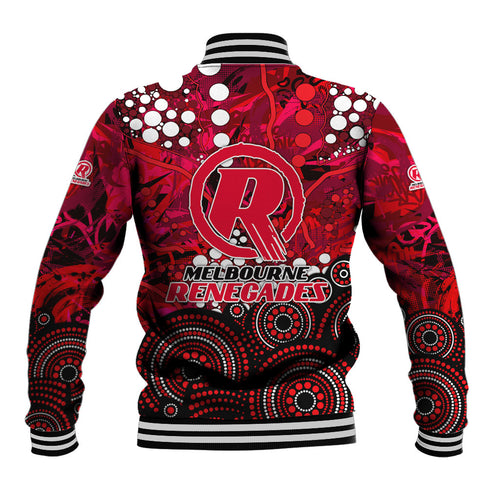 Melbourne Renegades Baseball Jacket Graffiti Urban Aboriginal Dot Abstract Design