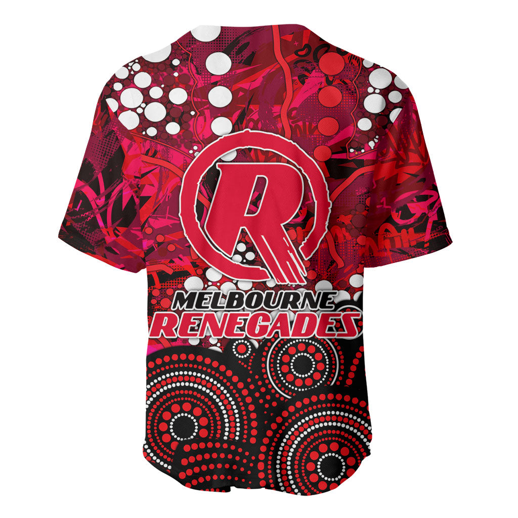 Melbourne Renegades Baseball Jersey Graffiti Urban Aboriginal Dot Abstract Design