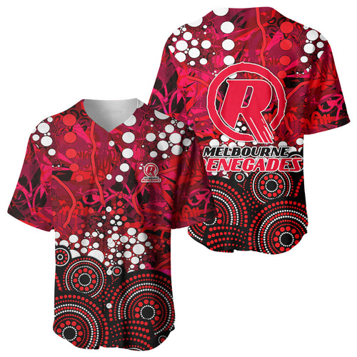 Melbourne Renegades Baseball Jersey Graffiti Urban Aboriginal Dot Abstract Design