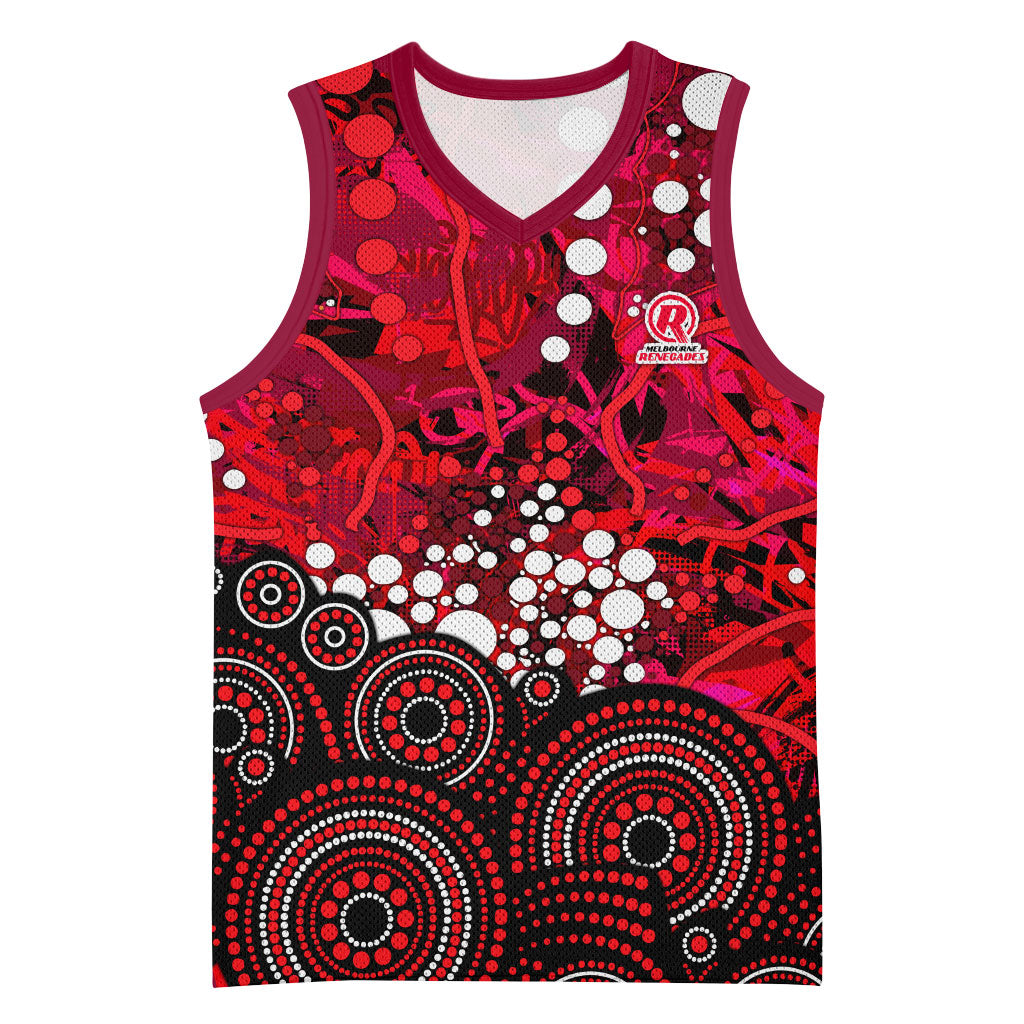 Melbourne Renegades Basketball Jersey Graffiti Urban Aboriginal Dot Abstract Design