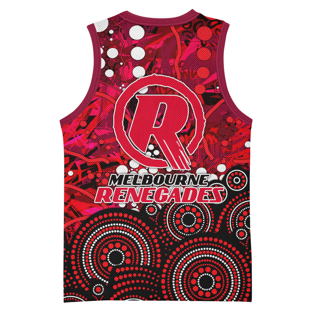 Melbourne Renegades Basketball Jersey Graffiti Urban Aboriginal Dot Abstract Design