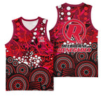 Melbourne Renegades Basketball Jersey Graffiti Urban Aboriginal Dot Abstract Design