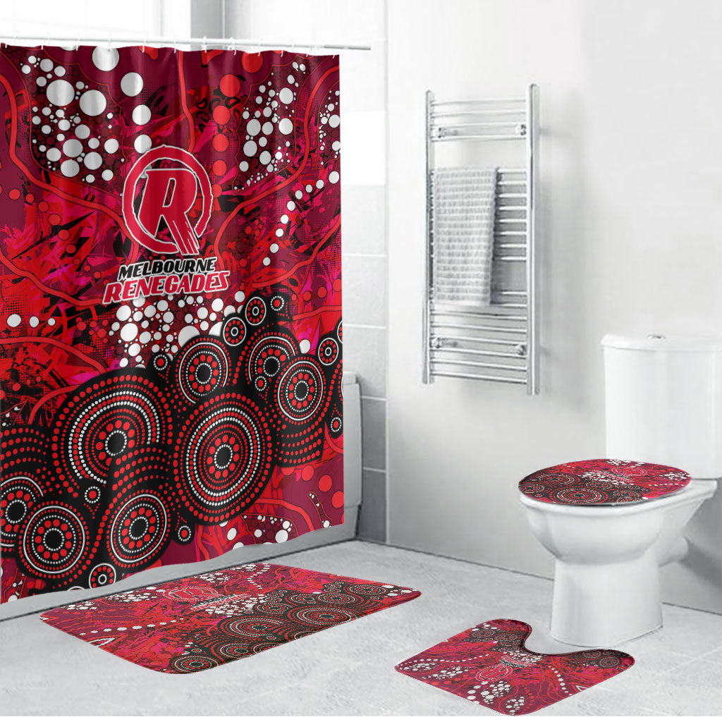 Melbourne Renegades Bathroom Set Graffiti Urban Aboriginal Dot Abstract Design