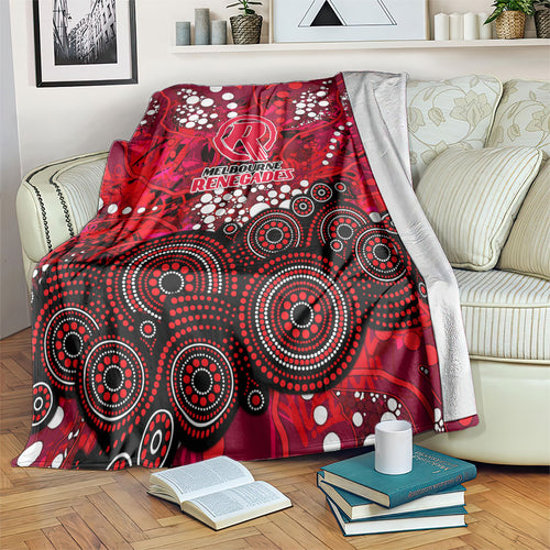 Melbourne Renegades Blanket Graffiti Urban Aboriginal Dot Abstract Design