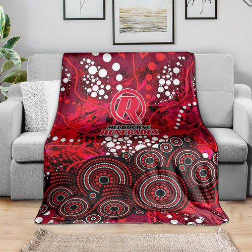 Melbourne Renegades Blanket Graffiti Urban Aboriginal Dot Abstract Design