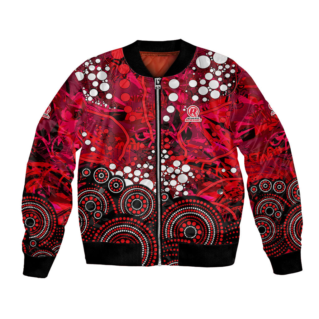 Melbourne Renegades Bomber Jacket Graffiti Urban Aboriginal Dot Abstract Design