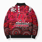 Melbourne Renegades Bomber Puffer Jacket Graffiti Urban Aboriginal Dot Abstract Design