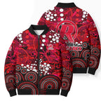 Melbourne Renegades Bomber Puffer Jacket Graffiti Urban Aboriginal Dot Abstract Design