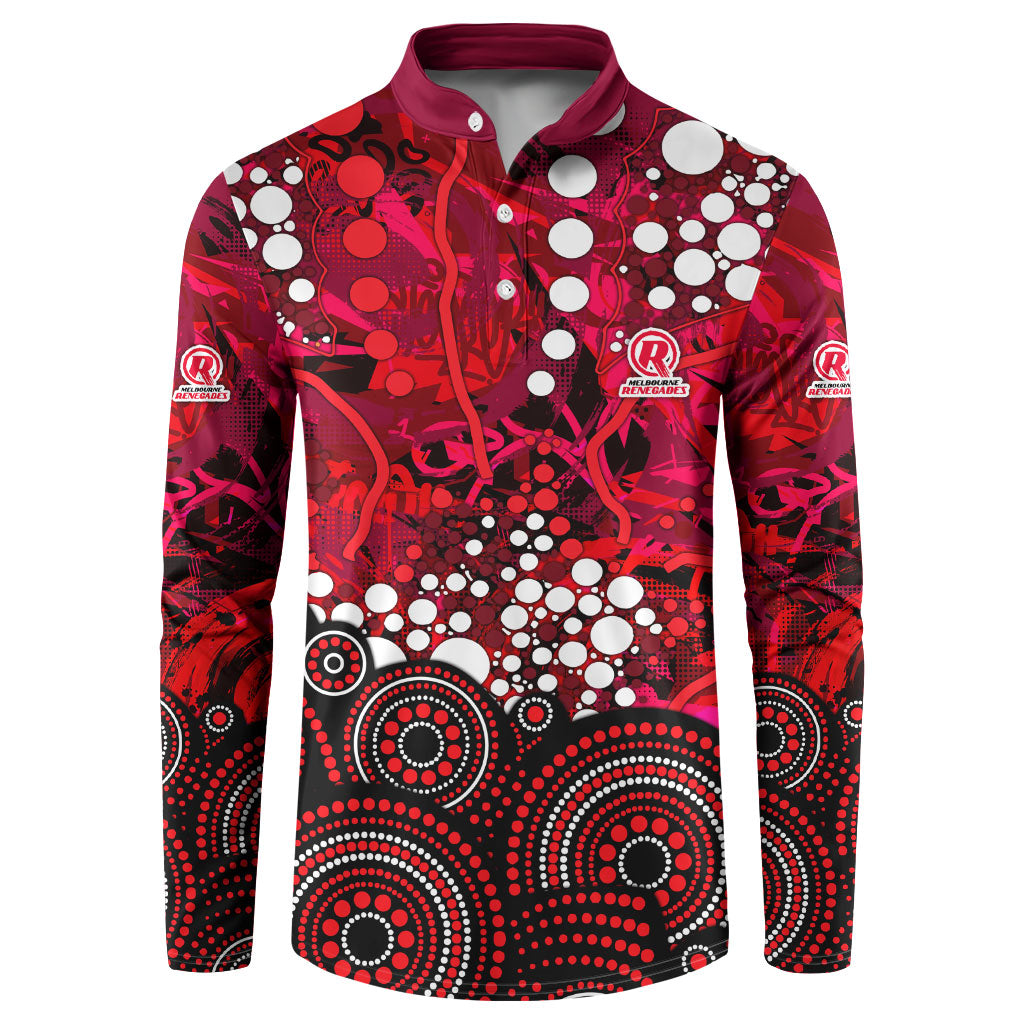 Melbourne Renegades Button Sweatshirt Graffiti Urban Aboriginal Dot Abstract Design