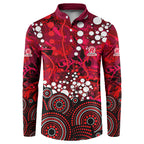 Melbourne Renegades Button Sweatshirt Graffiti Urban Aboriginal Dot Abstract Design