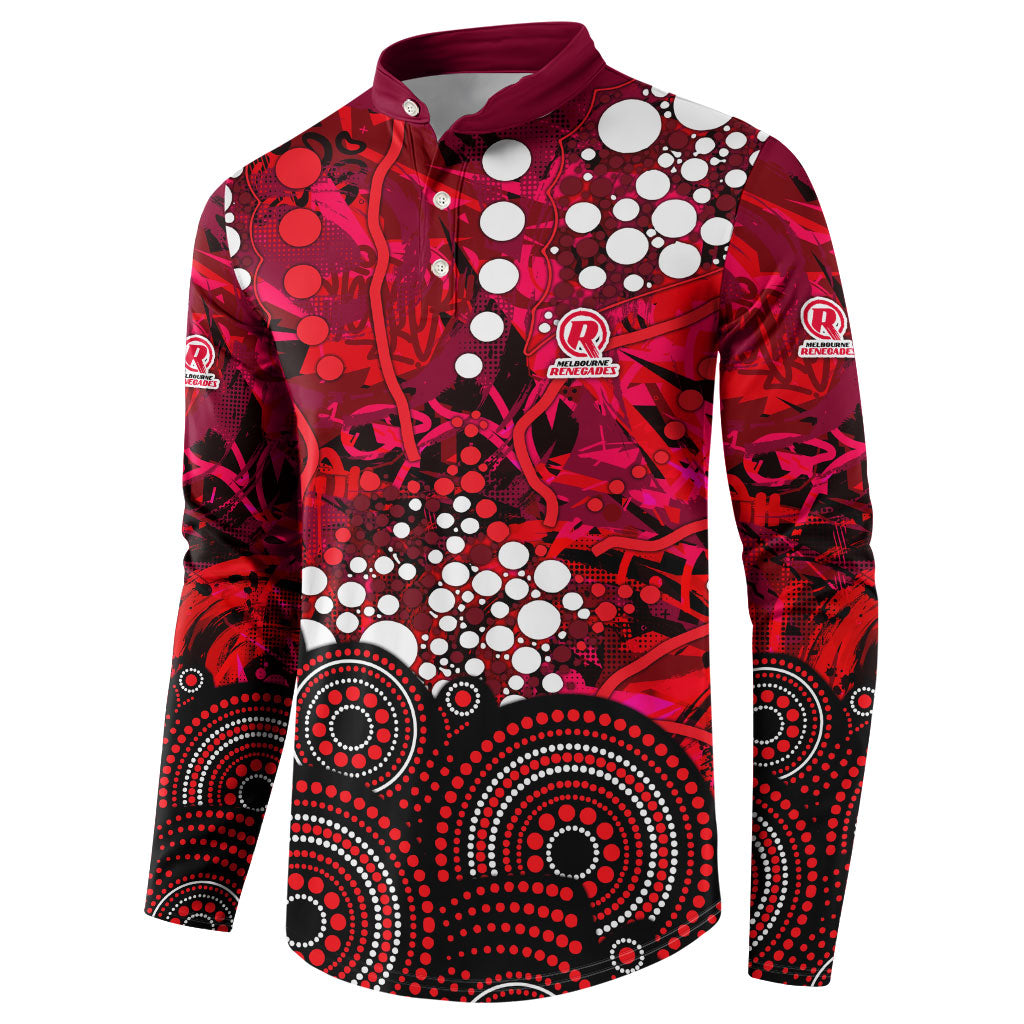 Melbourne Renegades Button Sweatshirt Graffiti Urban Aboriginal Dot Abstract Design
