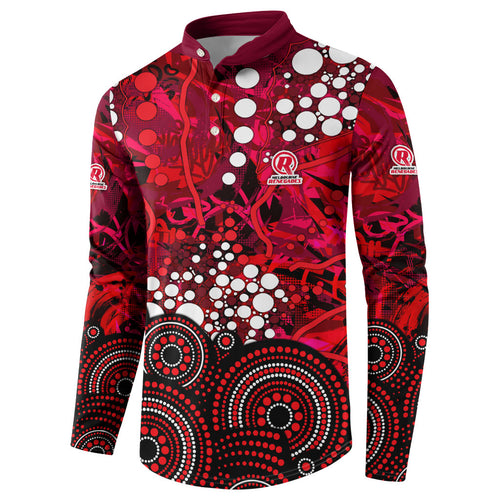 Melbourne Renegades Button Sweatshirt Graffiti Urban Aboriginal Dot Abstract Design