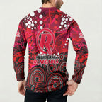 Melbourne Renegades Button Sweatshirt Graffiti Urban Aboriginal Dot Abstract Design