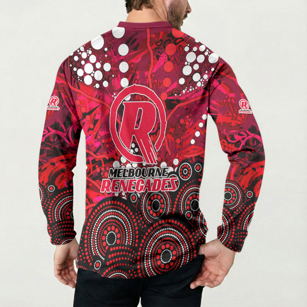 Melbourne Renegades Button Sweatshirt Graffiti Urban Aboriginal Dot Abstract Design