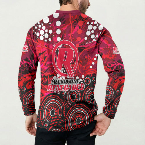 Melbourne Renegades Button Sweatshirt Graffiti Urban Aboriginal Dot Abstract Design