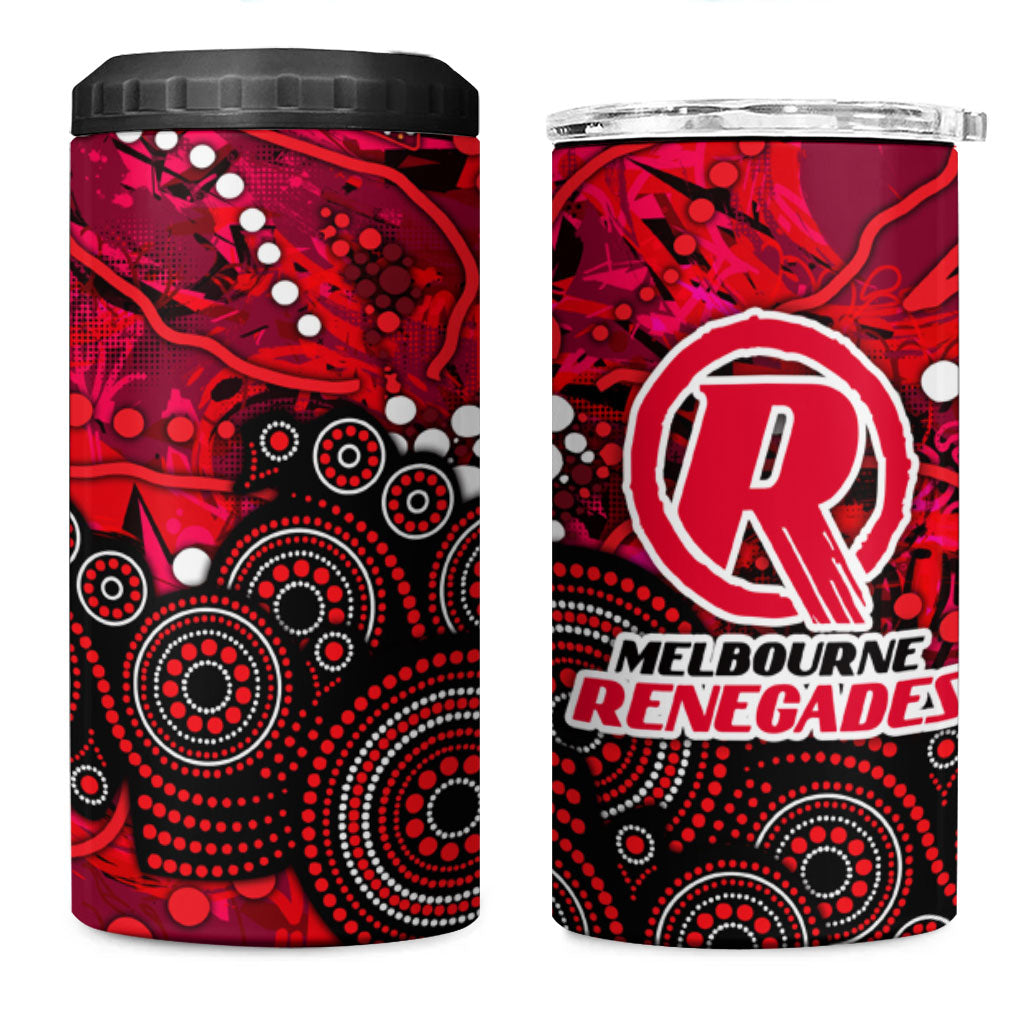 Melbourne Renegades 4 in 1 Can Cooler Tumbler Graffiti Urban Aboriginal Dot Abstract Design