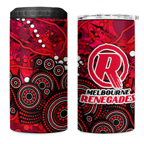 Melbourne Renegades 4 in 1 Can Cooler Tumbler Graffiti Urban Aboriginal Dot Abstract Design