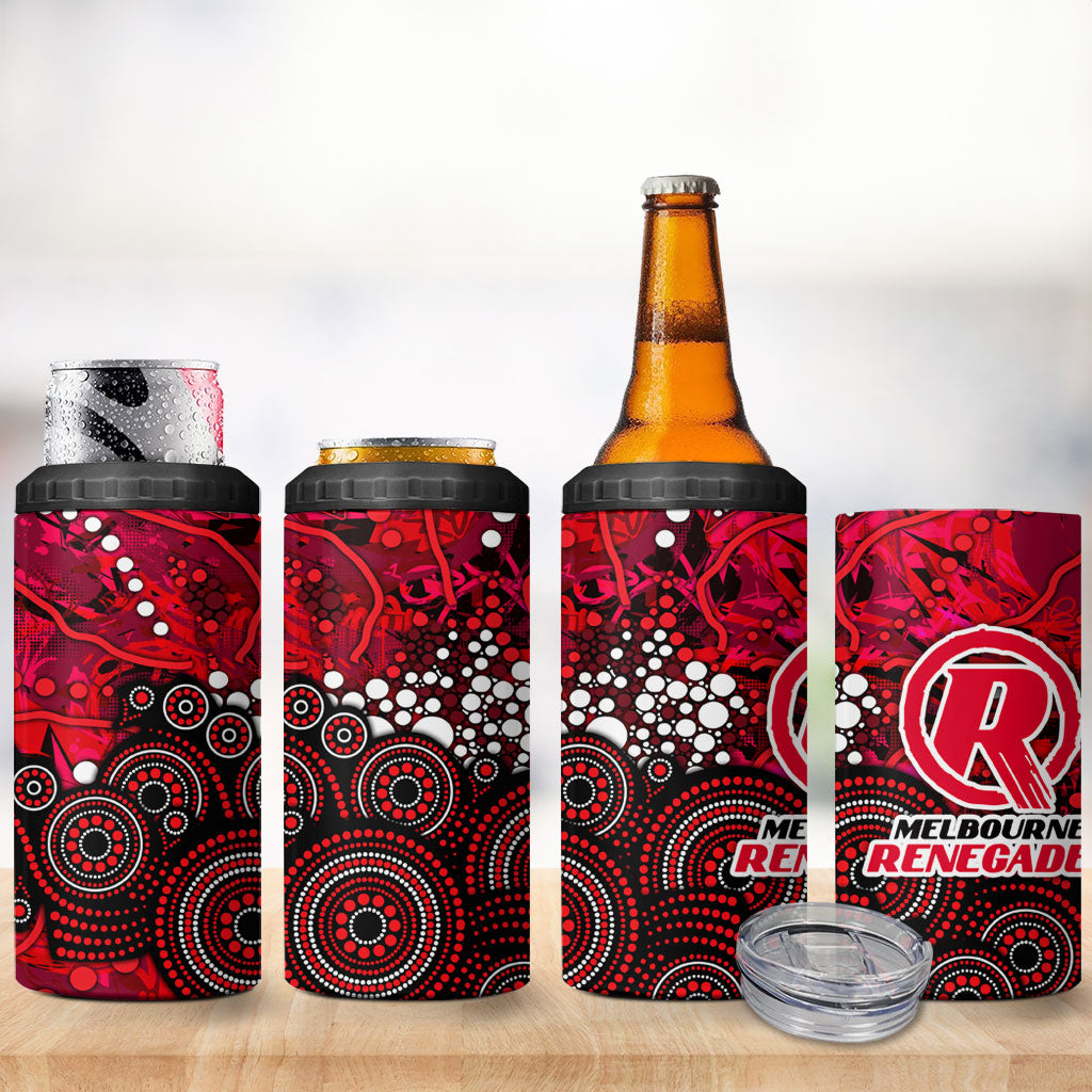 Melbourne Renegades 4 in 1 Can Cooler Tumbler Graffiti Urban Aboriginal Dot Abstract Design