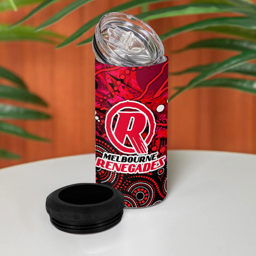 Melbourne Renegades 4 in 1 Can Cooler Tumbler Graffiti Urban Aboriginal Dot Abstract Design