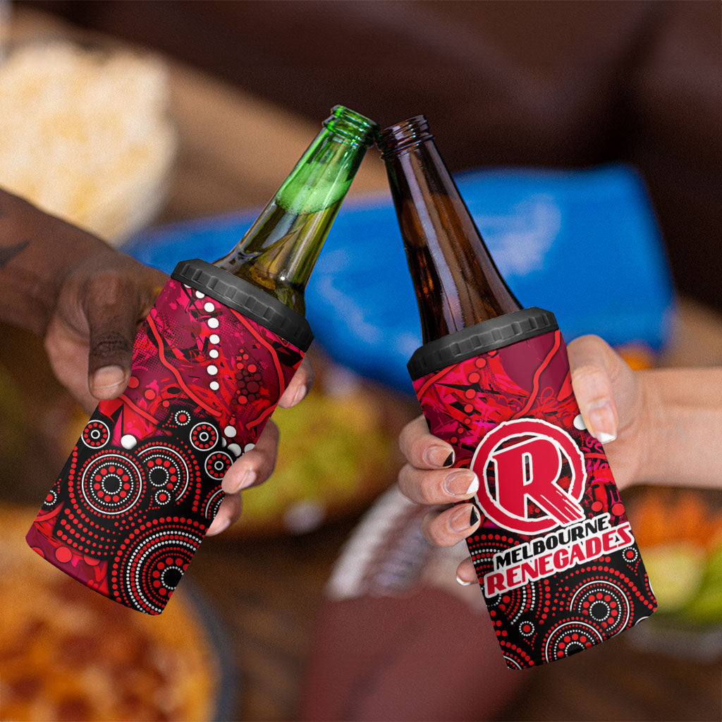 Melbourne Renegades 4 in 1 Can Cooler Tumbler Graffiti Urban Aboriginal Dot Abstract Design