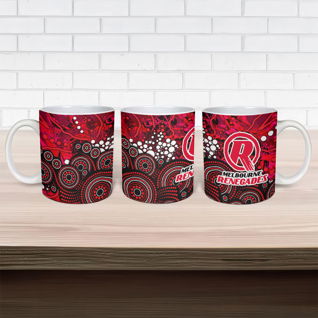 Melbourne Renegades Ceramic Mug Graffiti Urban Aboriginal Dot Abstract Design