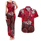 Melbourne Renegades Couples Matching Tank Maxi Dress and Hawaiian Shirt Graffiti Urban Aboriginal Dot Abstract Design