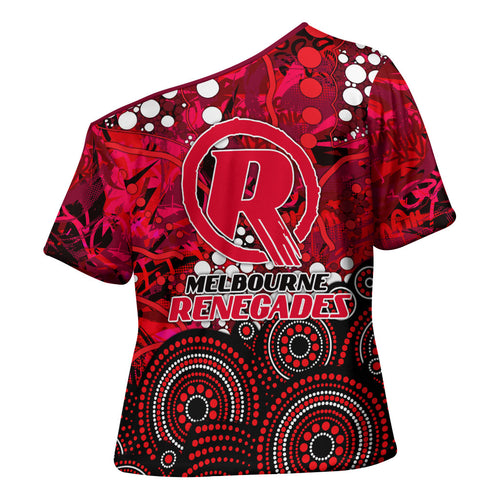 Melbourne Renegades Cross Shoulder Shirt Graffiti Urban Aboriginal Dot Abstract Design