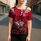 Melbourne Renegades Cross Shoulder Shirt Graffiti Urban Aboriginal Dot Abstract Design
