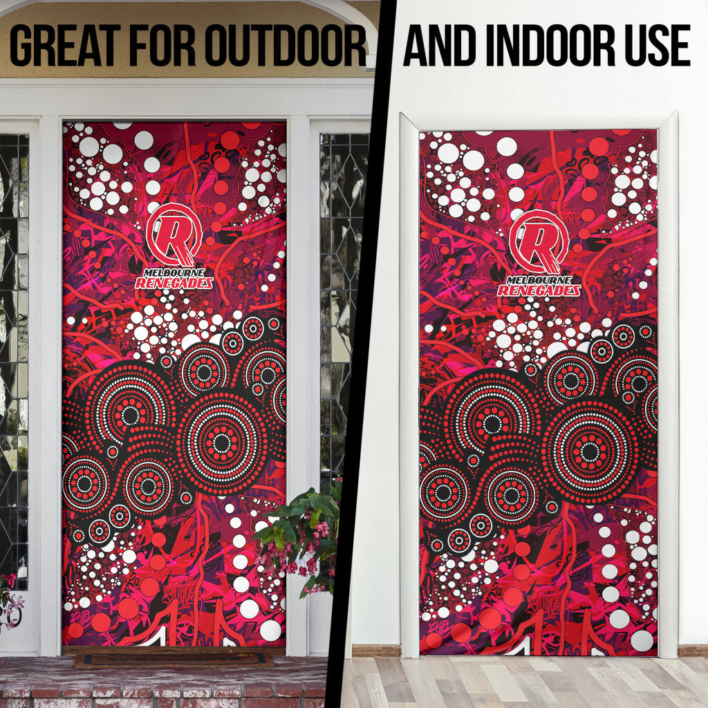 Melbourne Renegades Door Cover Graffiti Urban Aboriginal Dot Abstract Design