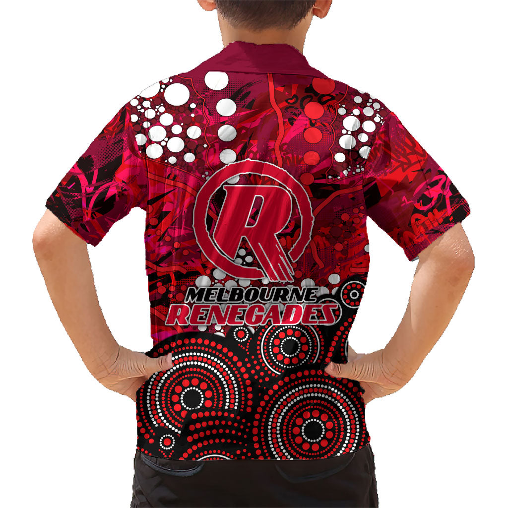 Melbourne Renegades Family Matching Mermaid Dress and Hawaiian Shirt Graffiti Urban Aboriginal Dot Abstract Design