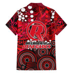 Melbourne Renegades Family Matching Off The Shoulder Long Sleeve Dress and Hawaiian Shirt Graffiti Urban Aboriginal Dot Abstract Design