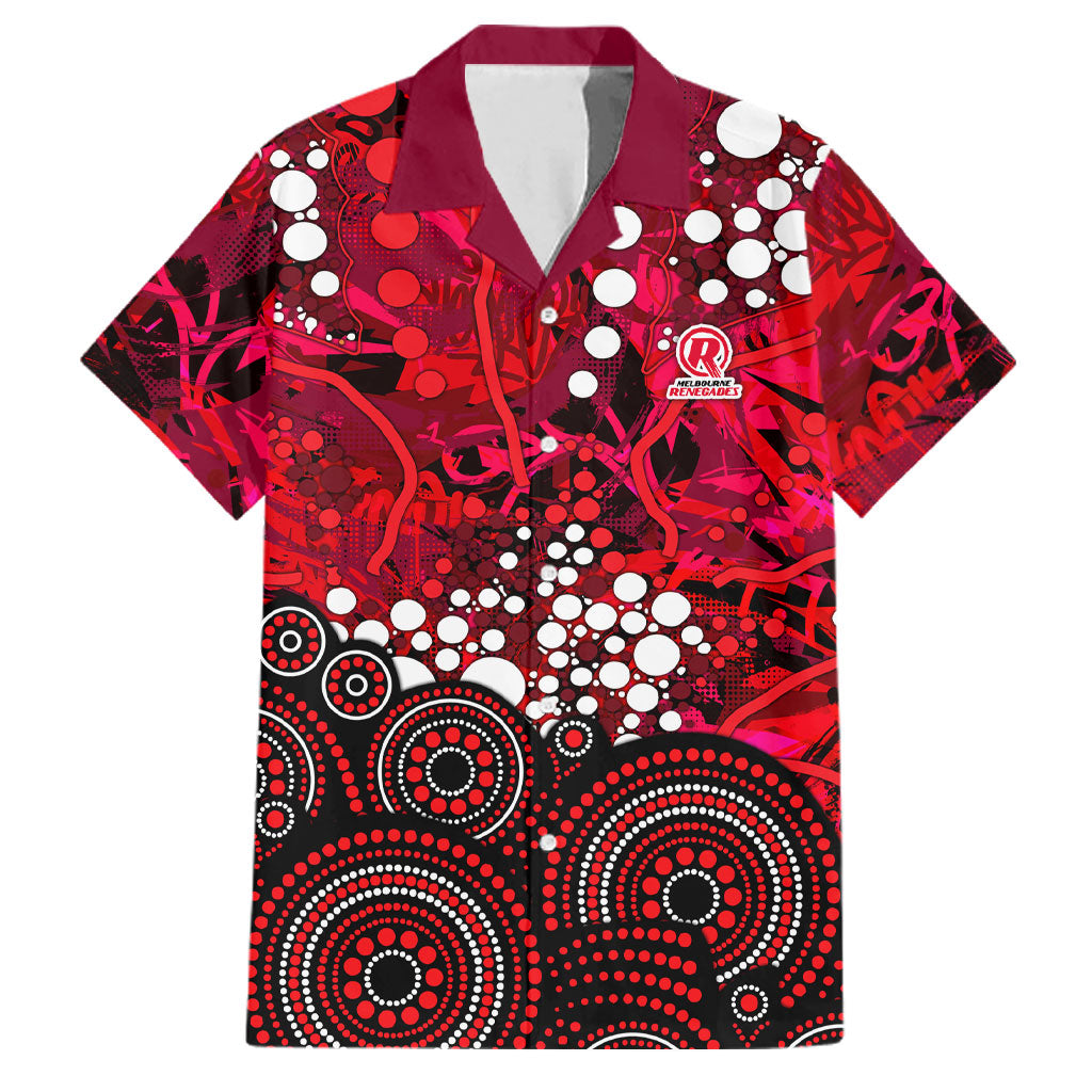 Melbourne Renegades Family Matching Off Shoulder Maxi Dress and Hawaiian Shirt Graffiti Urban Aboriginal Dot Abstract Design