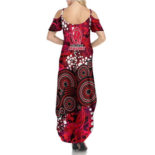 Melbourne Renegades Family Matching Summer Maxi Dress and Hawaiian Shirt Graffiti Urban Aboriginal Dot Abstract Design