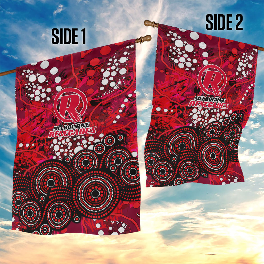 Melbourne Renegades Garden Flag Graffiti Urban Aboriginal Dot Abstract Design