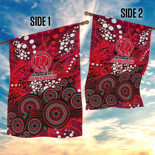 Melbourne Renegades Garden Flag Graffiti Urban Aboriginal Dot Abstract Design