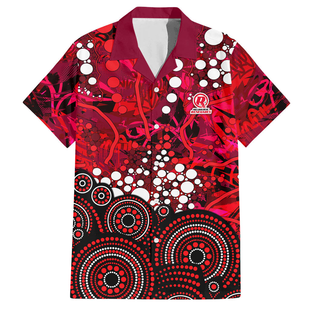 Melbourne Renegades Hawaiian Shirt Graffiti Urban Aboriginal Dot Abstract Design