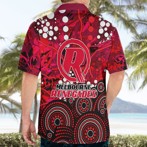 Melbourne Renegades Hawaiian Shirt Graffiti Urban Aboriginal Dot Abstract Design