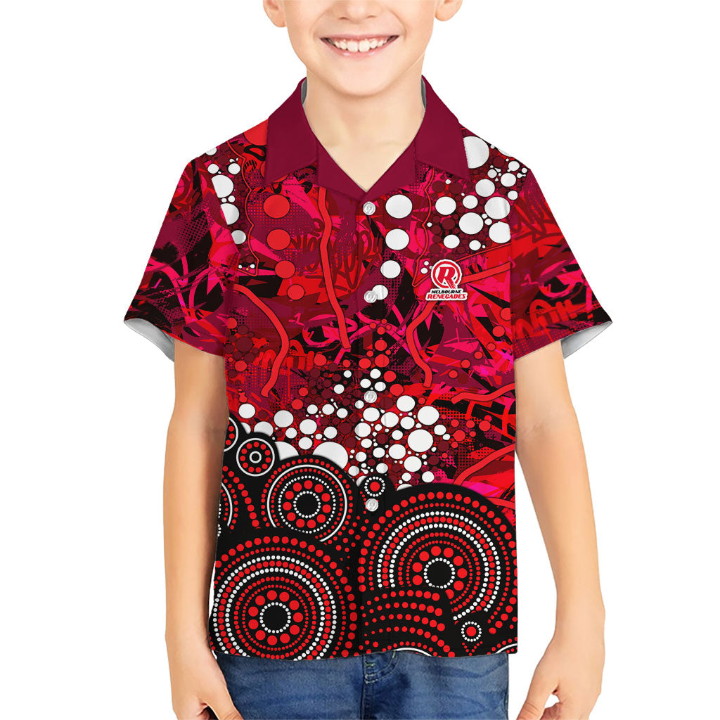 Melbourne Renegades Hawaiian Shirt Graffiti Urban Aboriginal Dot Abstract Design