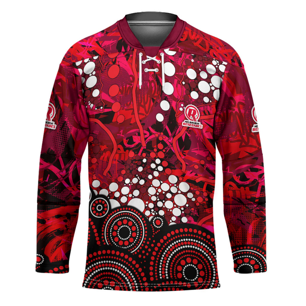 Melbourne Renegades Hockey Jersey Graffiti Urban Aboriginal Dot Abstract Design