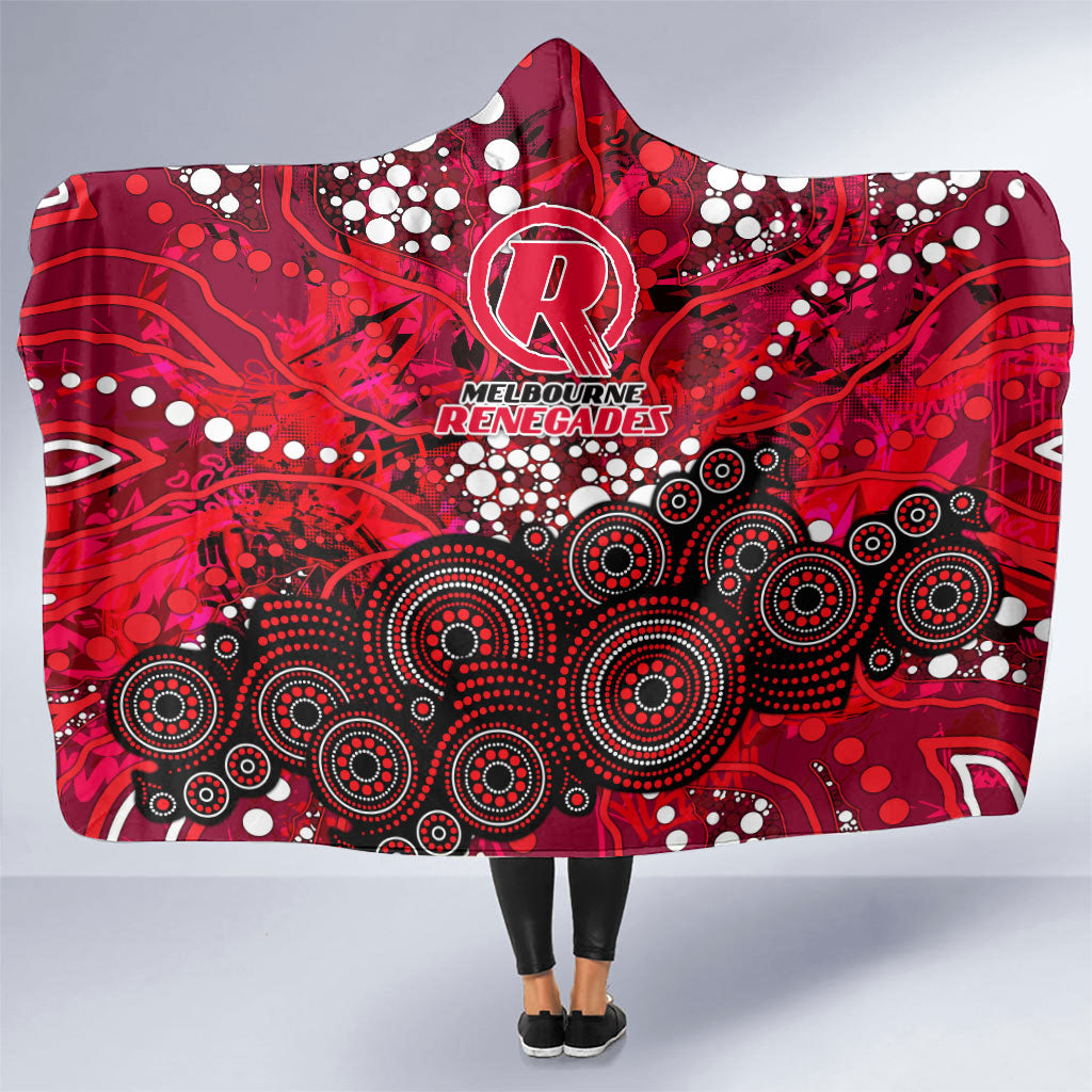 Melbourne Renegades Hooded Blanket Graffiti Urban Aboriginal Dot Abstract Design
