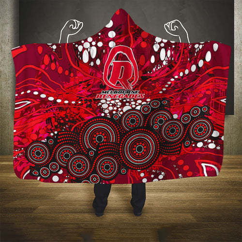 Melbourne Renegades Hooded Blanket Graffiti Urban Aboriginal Dot Abstract Design