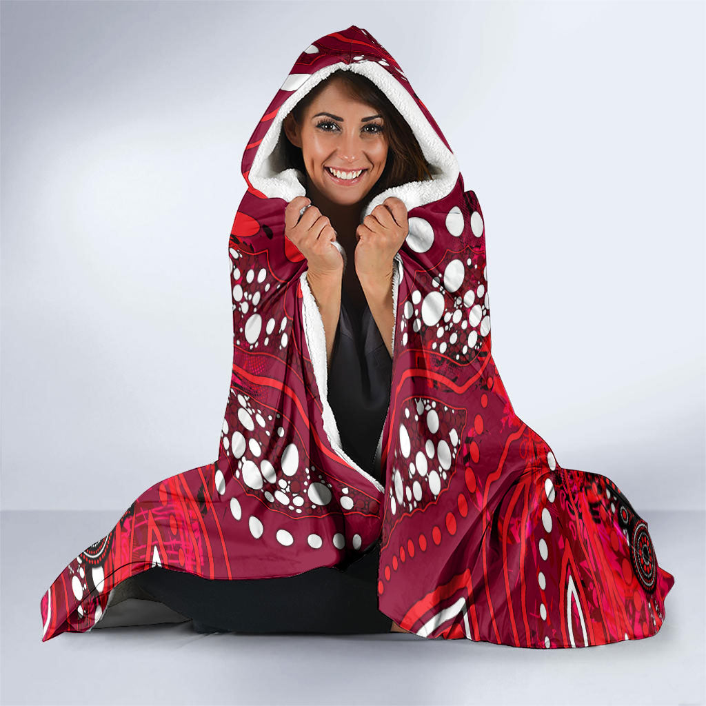 Melbourne Renegades Hooded Blanket Graffiti Urban Aboriginal Dot Abstract Design