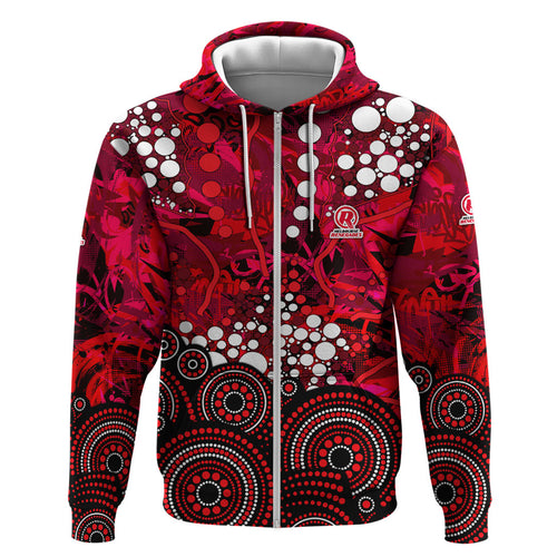 Melbourne Renegades Hoodie Graffiti Urban Aboriginal Dot Abstract Design