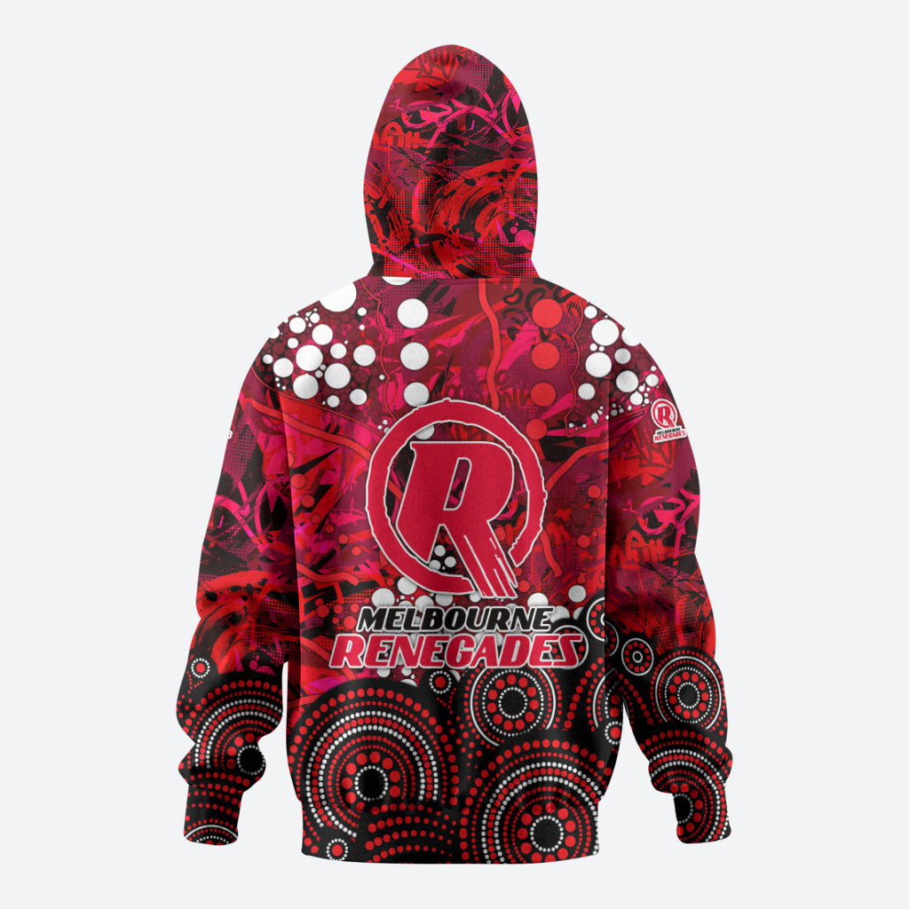 Melbourne Renegades Hoodie Graffiti Urban Aboriginal Dot Abstract Design