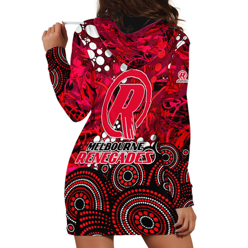 Melbourne Renegades Hoodie Dress Graffiti Urban Aboriginal Dot Abstract Design