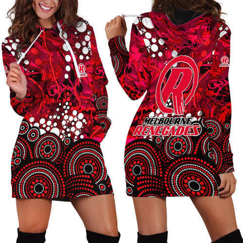Melbourne Renegades Hoodie Dress Graffiti Urban Aboriginal Dot Abstract Design