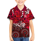 Melbourne Renegades Kid Hawaiian Shirt Graffiti Urban Aboriginal Dot Abstract Design