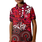 Melbourne Renegades Kid Polo Shirt Graffiti Urban Aboriginal Dot Abstract Design