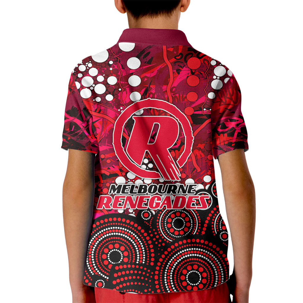 Melbourne Renegades Kid Polo Shirt Graffiti Urban Aboriginal Dot Abstract Design